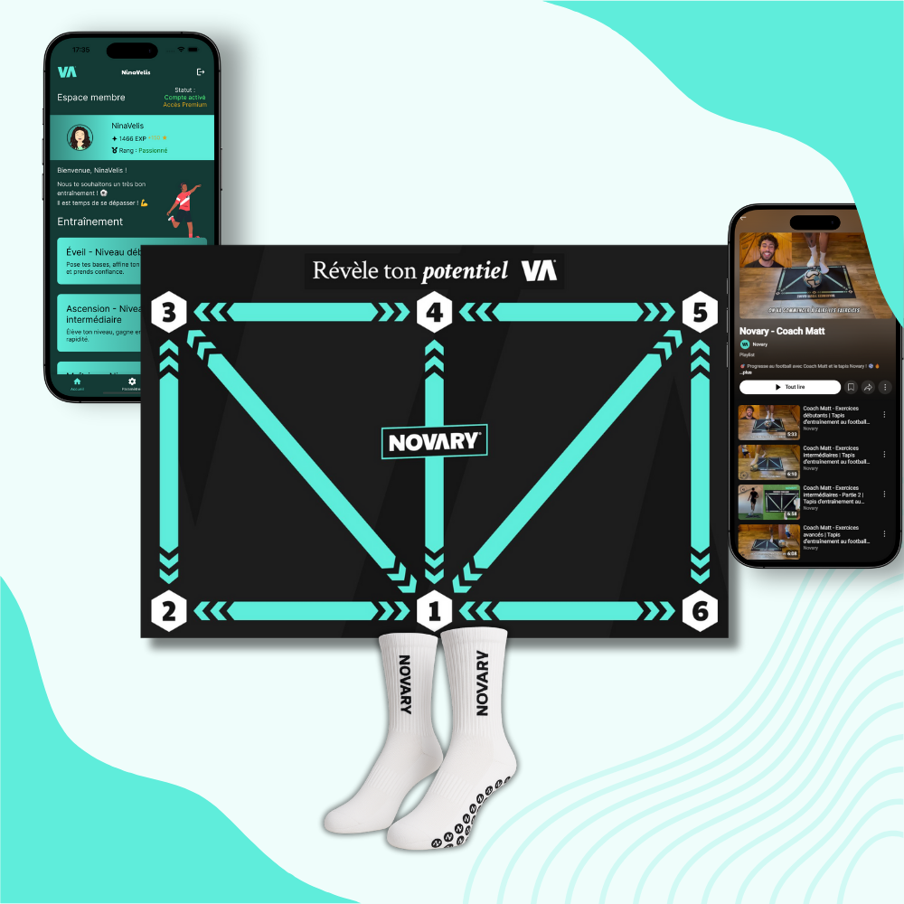 Tapis - Heikoa - Tapis Football Bleu Et Rouge